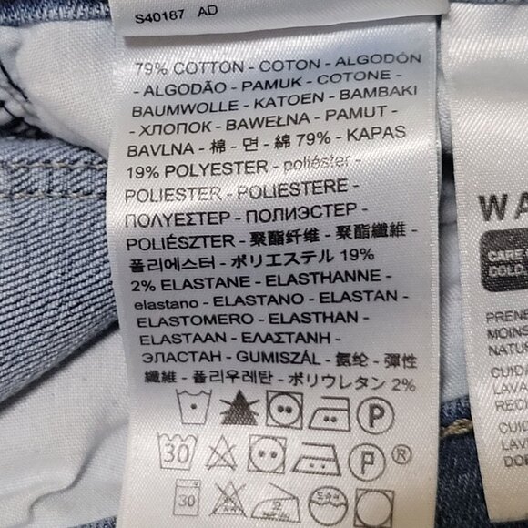 Levis Womens Curvy Skinny Jeans Size 28 Medium Wash Distressed Denim - Picture 8 of 8